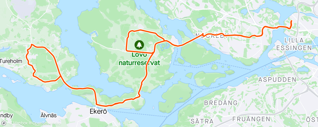 Map of the activity, Ekerö - Skåloopen