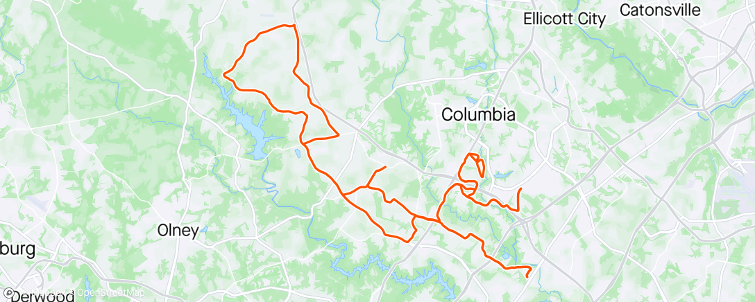 Map of the activity, 140 - Days Since Last Outdoor Ride ☀️