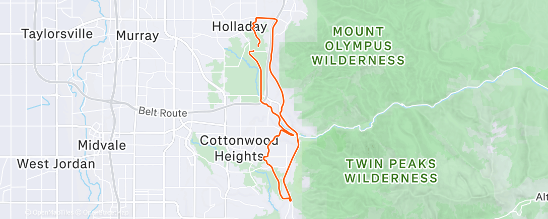 Map of the activity, It’s a balmy 60 degrees and Christmas Eve. So we went on a road bike.