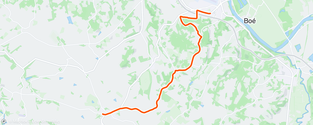 Map of the activity, Afternoon Mountain Bike Ride