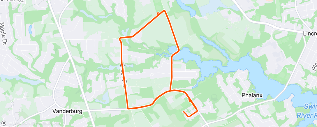 Map of the activity, Morning Trail Run