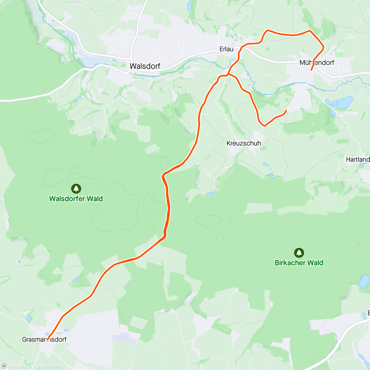 Map of the activity, 4R Wanderung zum Kaiser