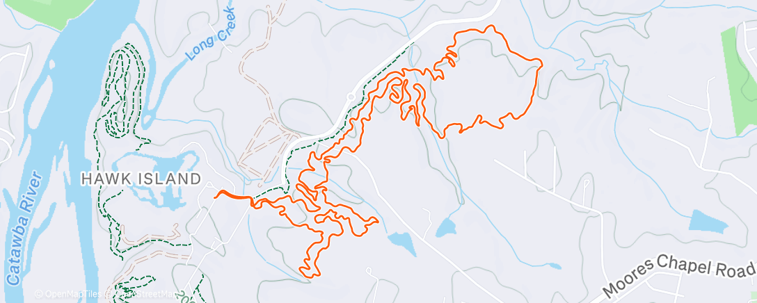 Map of the activity, Pre Race Miles
