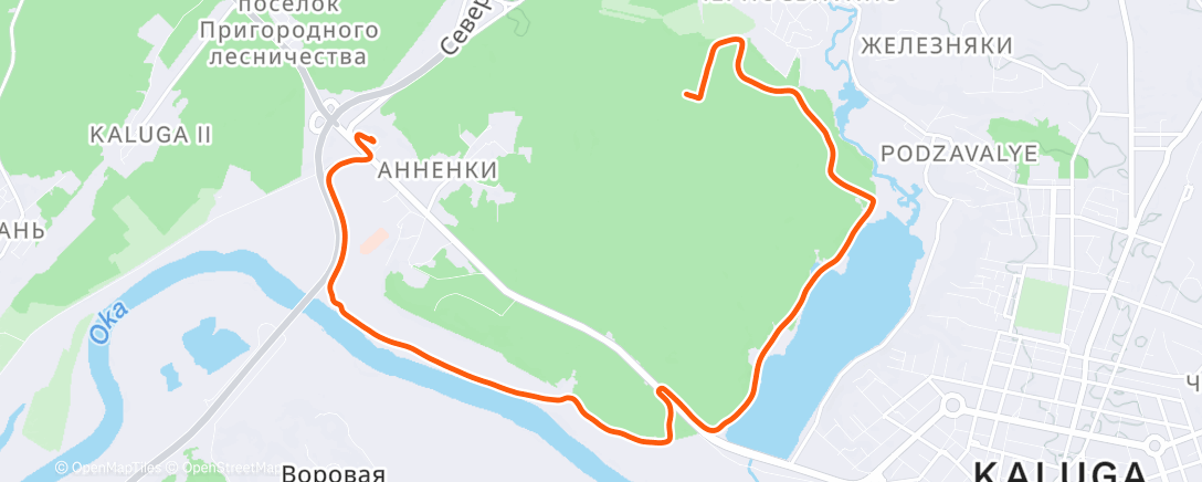 Map of the activity, Утренний забег