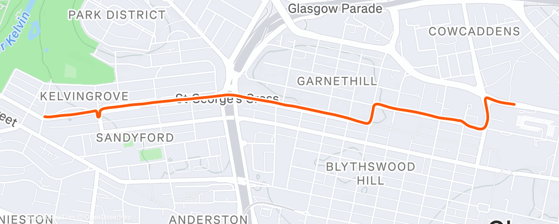 Map of the activity, Afternoon Ride