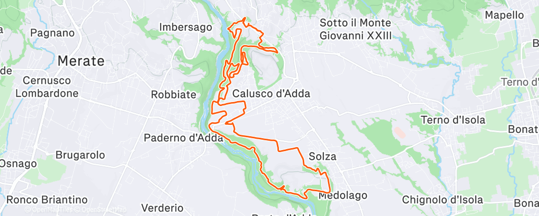Map of the activity, Sessione di mountain biking mattutina