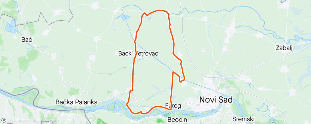 Map of the activity, Lunch Ride