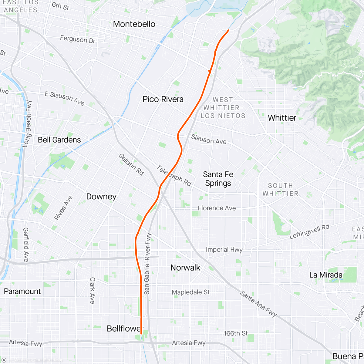 Map of the activity, Freaking Fat Bastard Flat Tire Ride