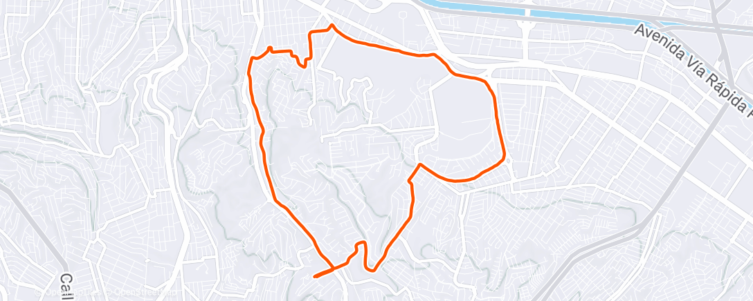Map of the activity, Vuelta ciclística por la tarde