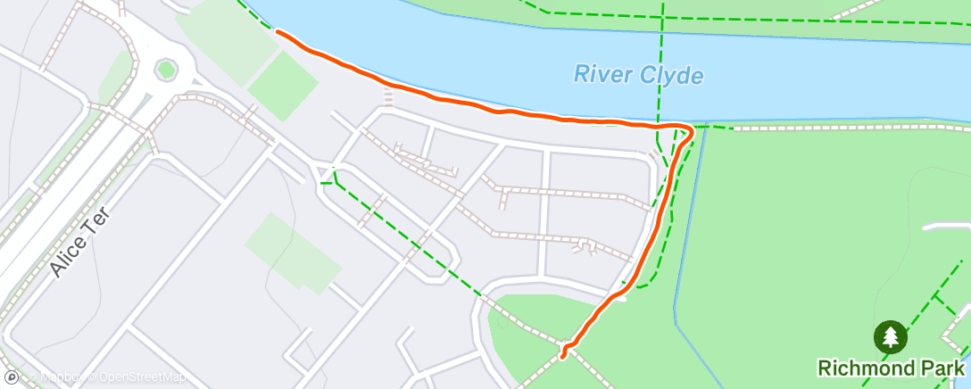 Map of the activity, Afternoon Walk