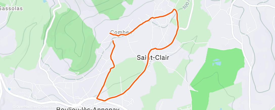 Map of the activity, [S04E196] Course à pied dans l'après-midi