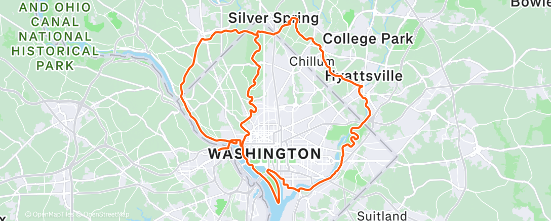 Map of the activity, Easy like Sunday morning