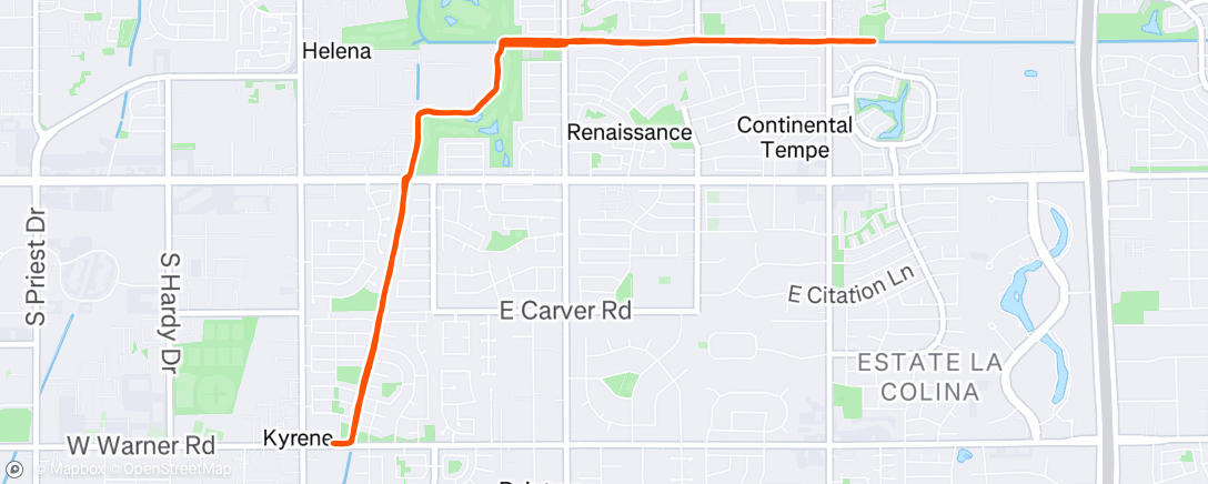 Map of the activity, Morning Run