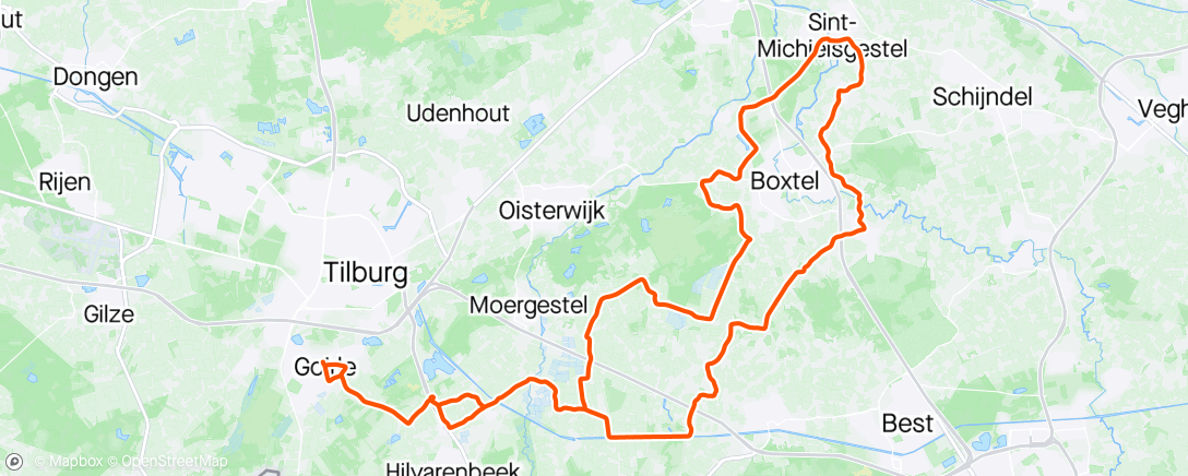 Map of the activity, 3 uur duur