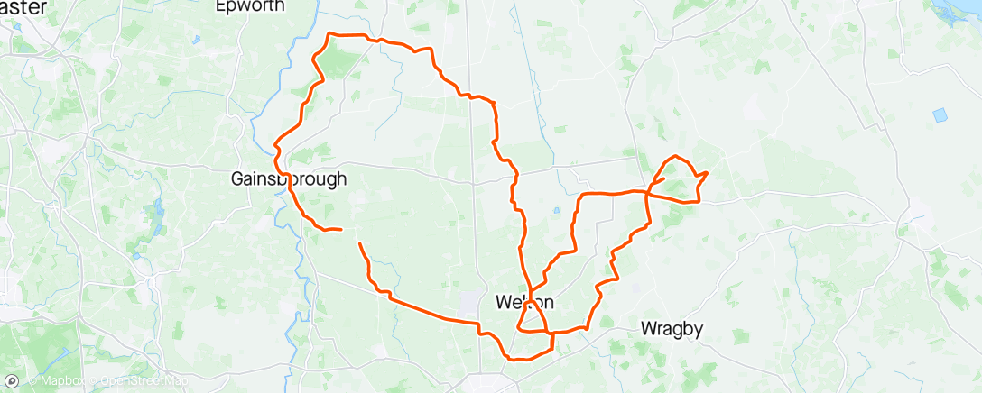 Map of the activity, Tour of West Lindsey