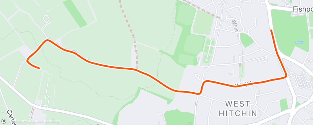 Map of the activity, Morning Run