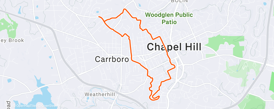 Map of the activity, Morning Run