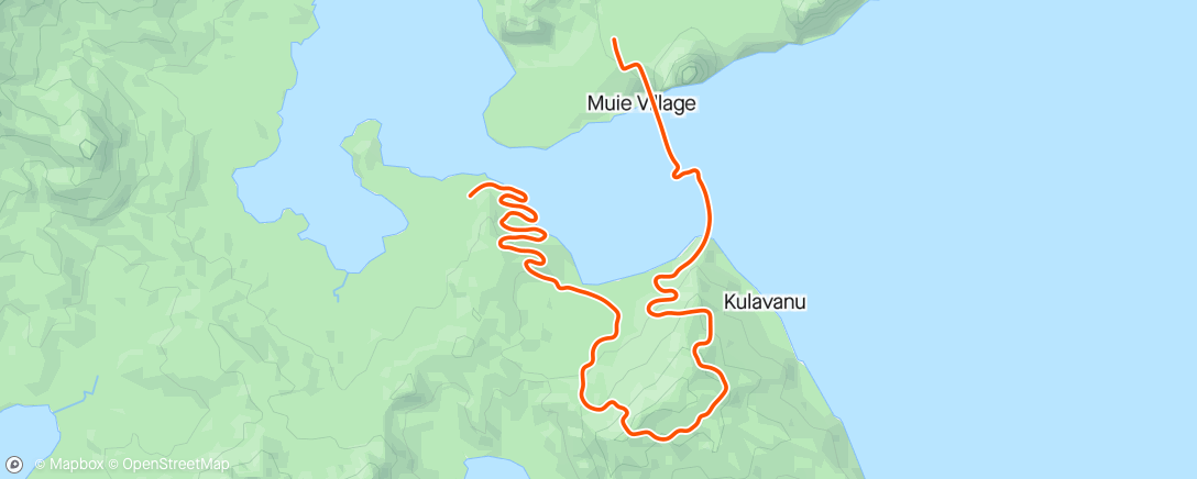 Map of the activity, Lita økt for å moe såre bein, Zwift