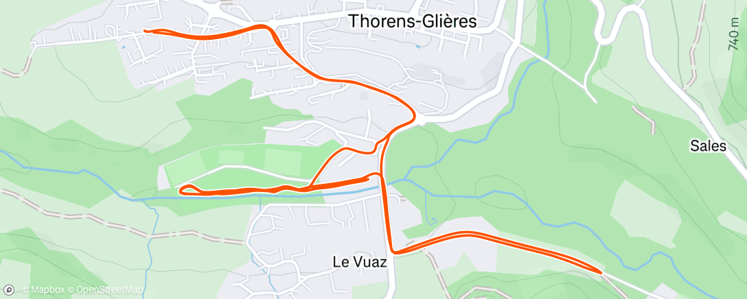 Map of the activity, Morning Run