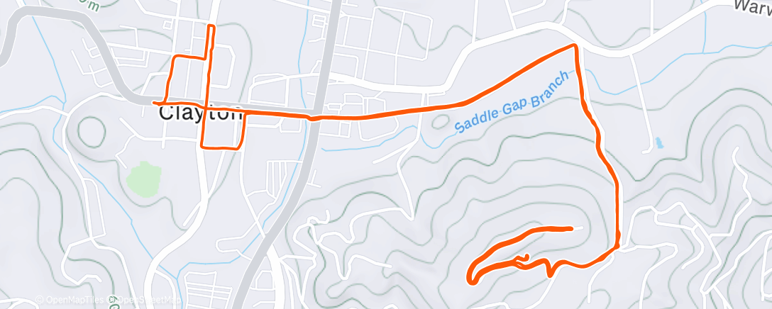 Карта физической активности (Afternoon Hike)