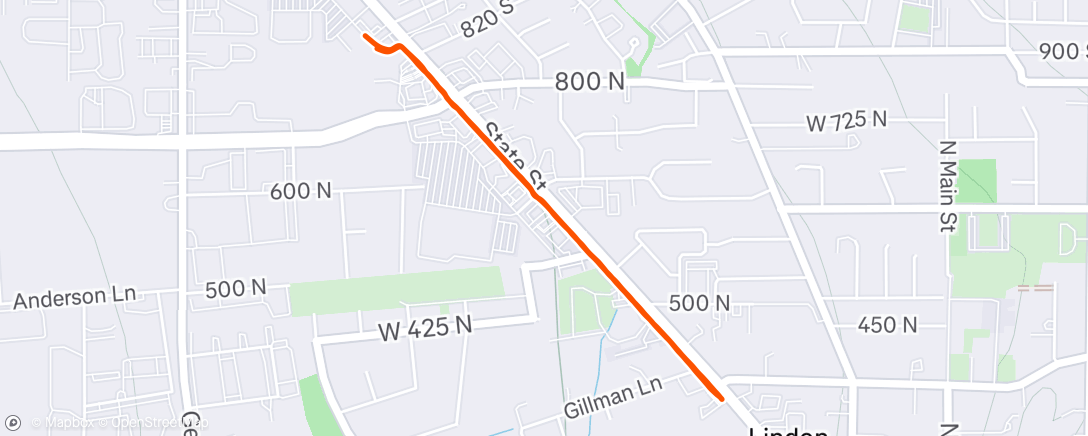 Map of the activity, Morning Run