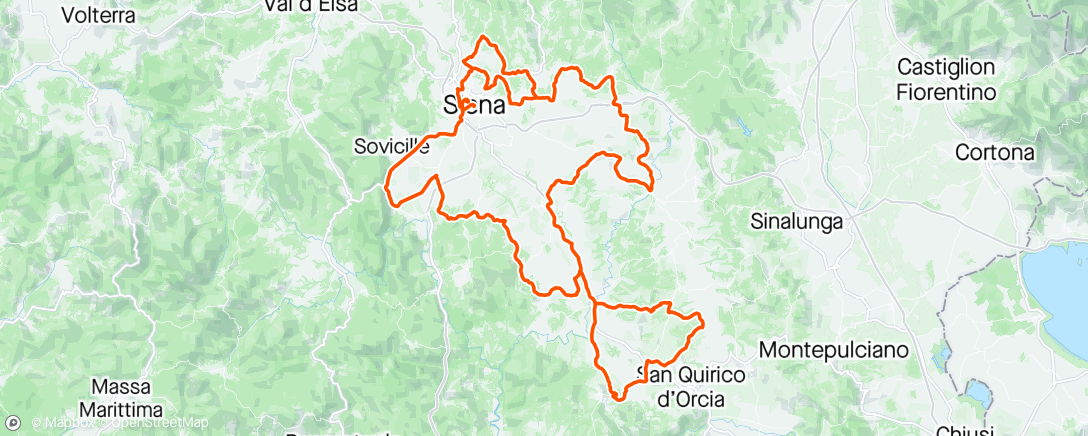 Map of the activity, Strade bianche 🏄‍♂️🌨
