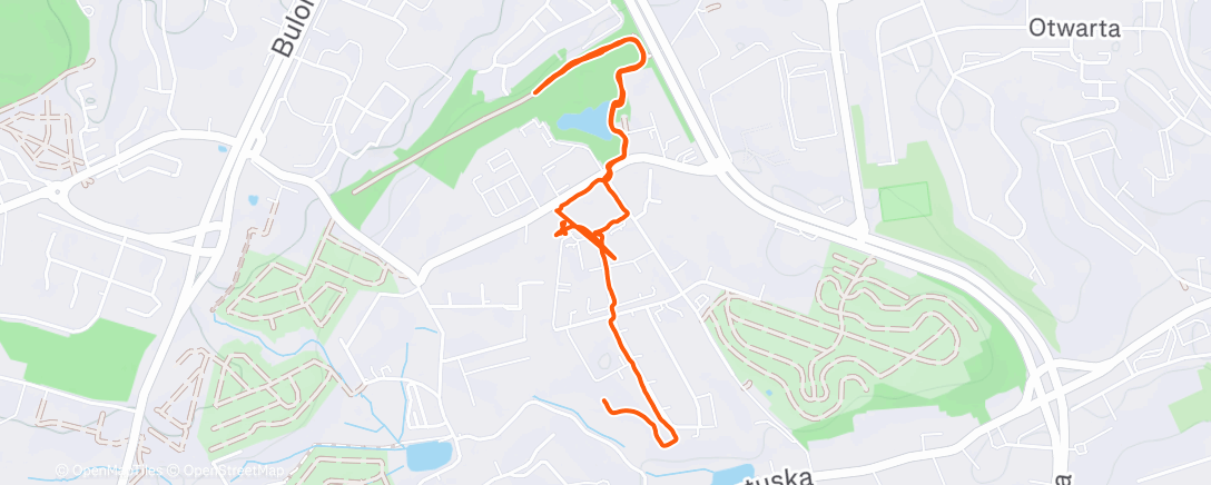 Map of the activity, Afternoon Walk