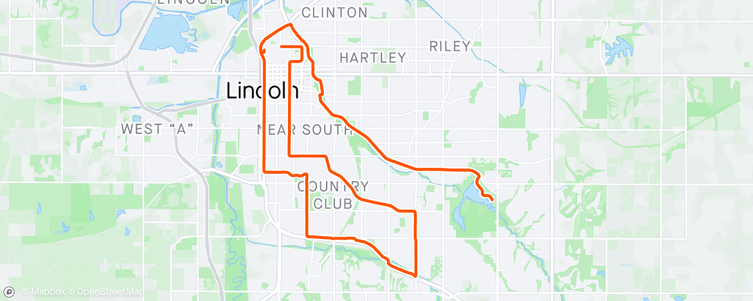 Map of the activity, Lincoln Marathon!