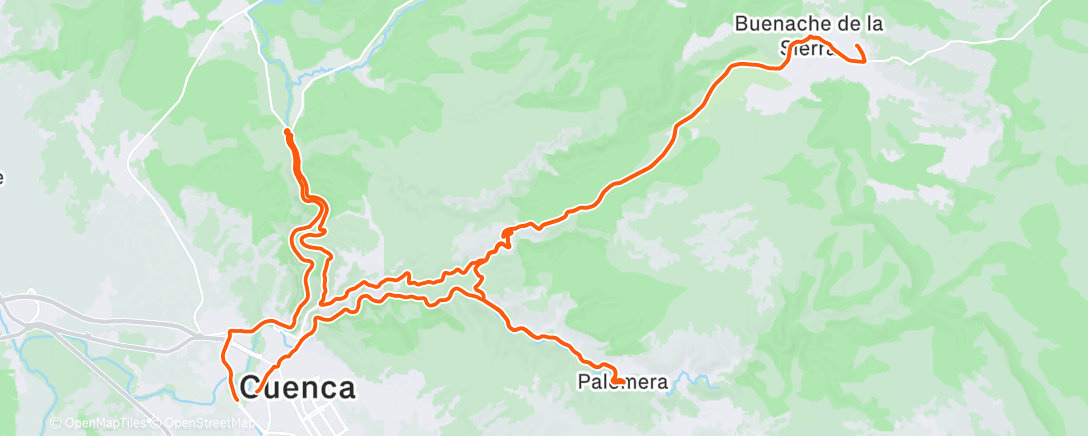 Map of the activity, Lunch Ride