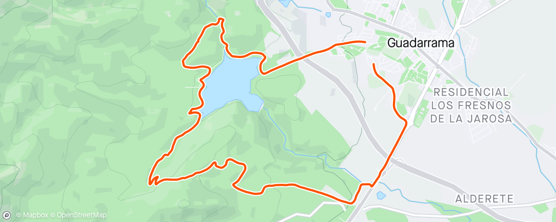 Map of the activity, Hilly Spanish trails