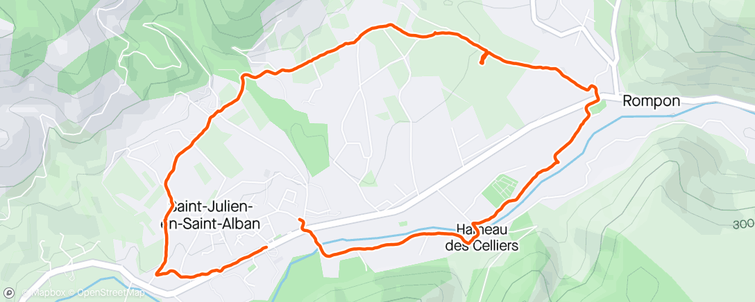 Map of the activity, Marche dans l'après-midi