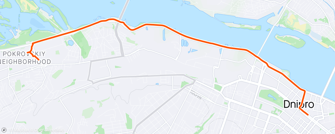 Carte de l'activité Горный велозаезд (вечер)