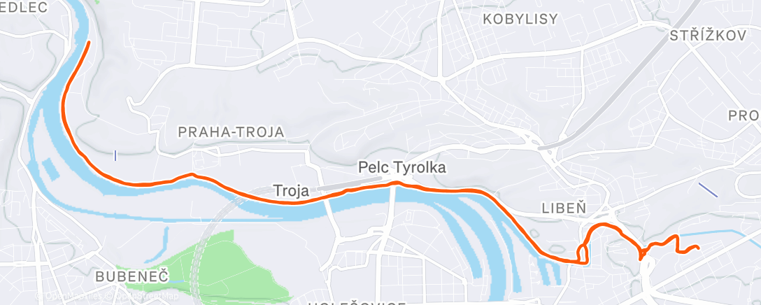 Карта физической активности (2500 km ✅ cíl splněn)