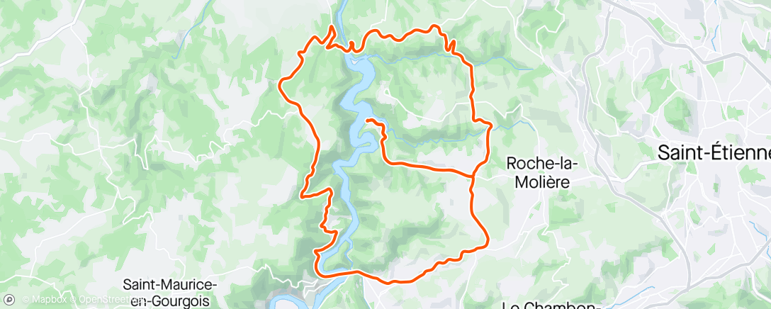 Mapa da atividade, Triathlon des gorges de la Loire. Bike part