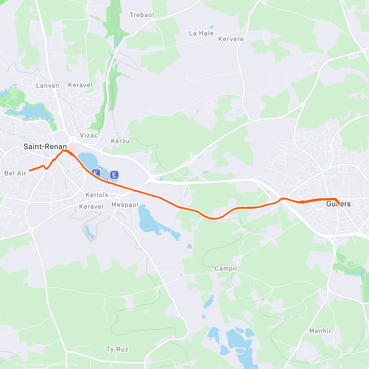 Карта физической активности (Course avec les copines)