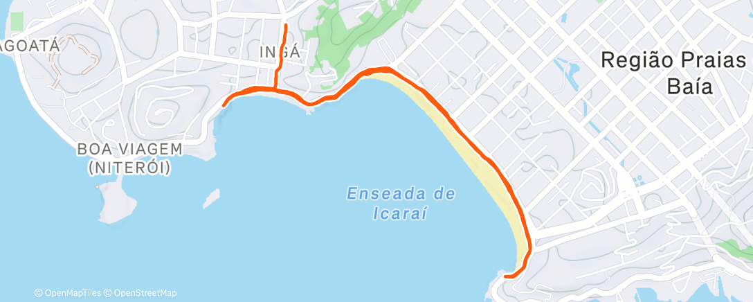 Map of the activity, Corrida ao entardecer