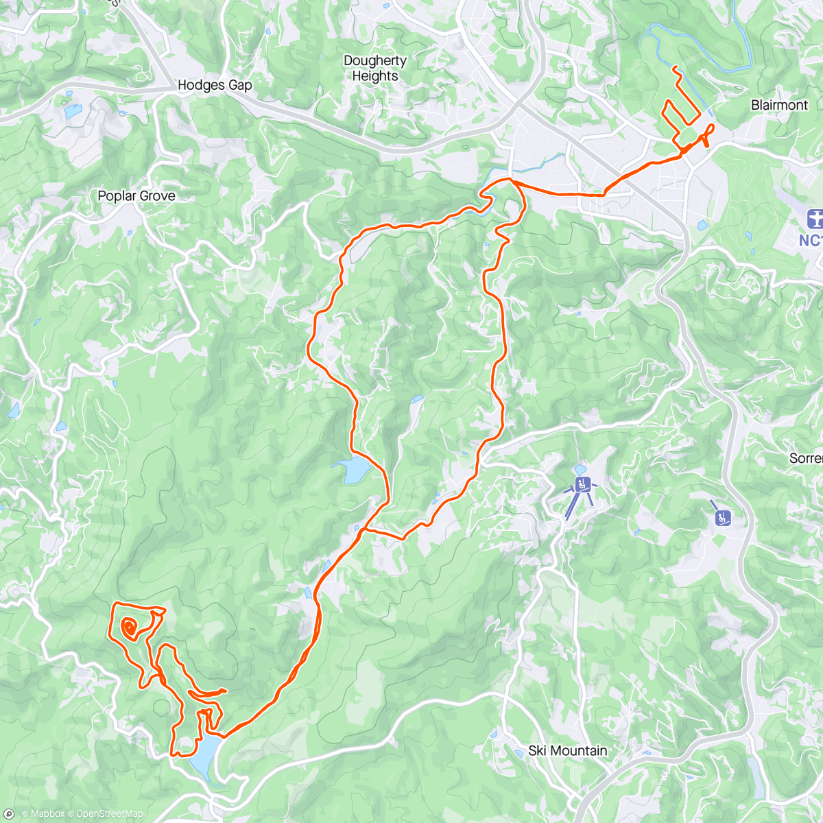Map of the activity, Keswick's first long run