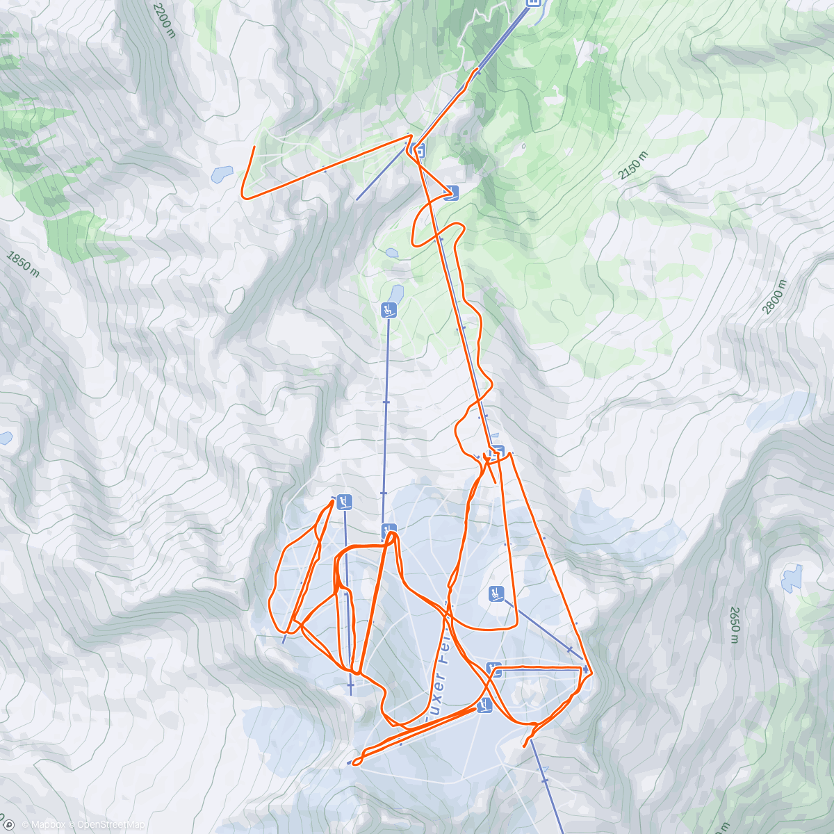 Map of the activity, Morning Alpine Ski