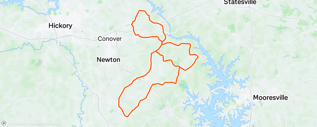 Map of the activity, Murray’s Mill Ride