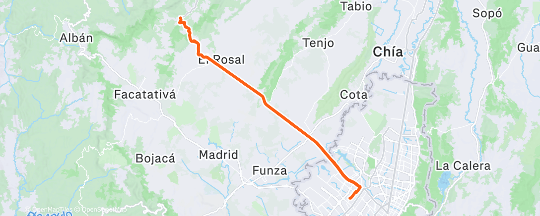 Map of the activity, Morning Ride