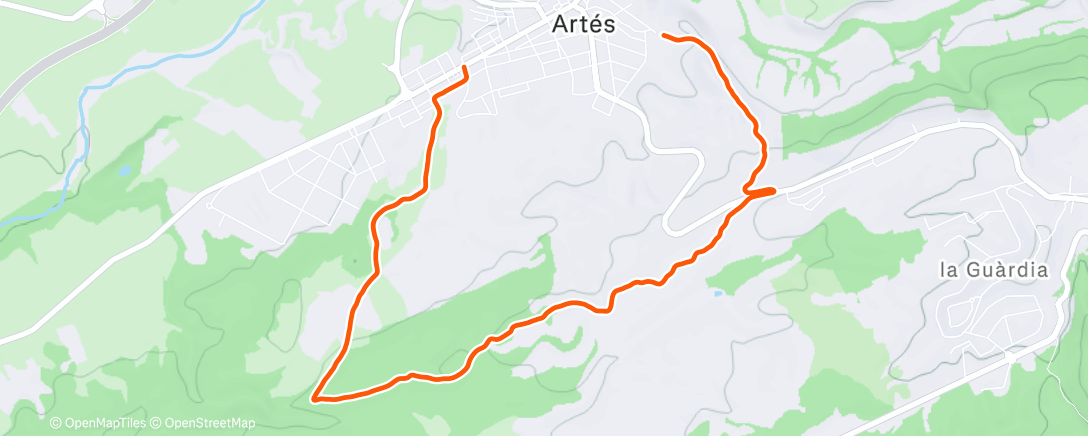 Map of the activity, Carrera de montaña matutina