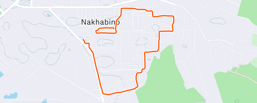 Map of the activity, Дневной забег