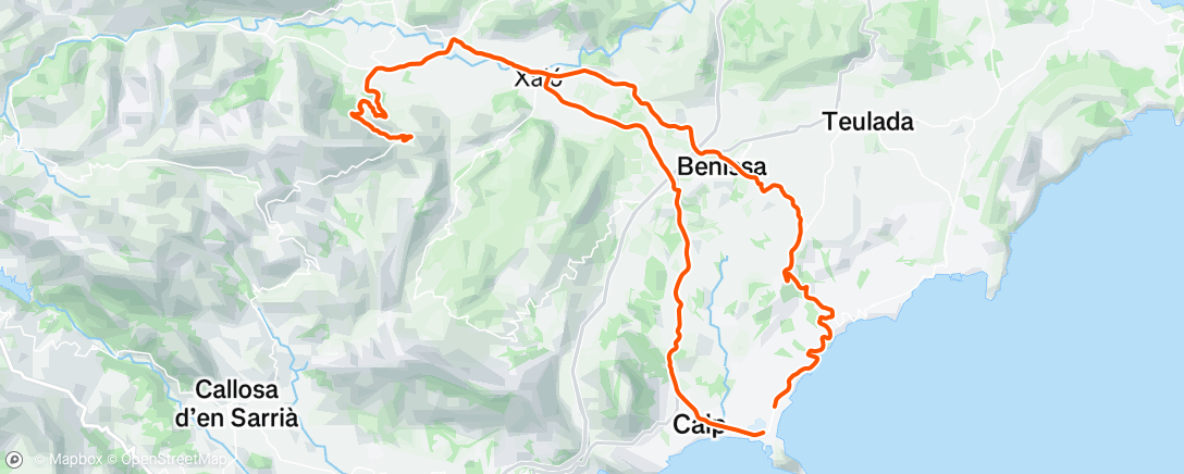 Map of the activity, Bicicleta por la mañana