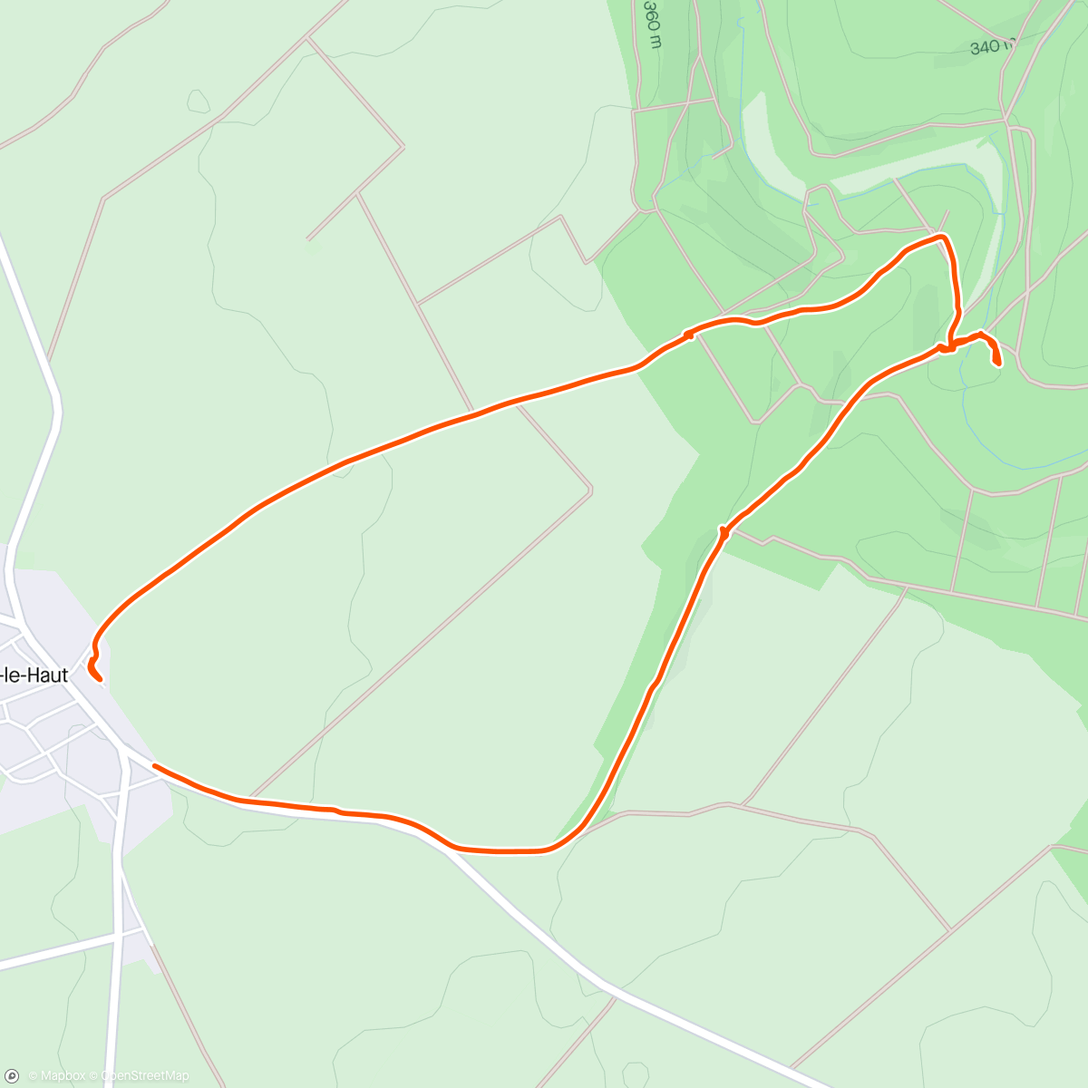 Map of the activity, Balade du 1er Mai