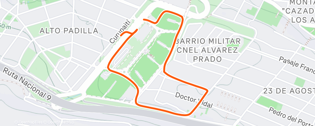 Карта физической активности (Carrera nocturna)