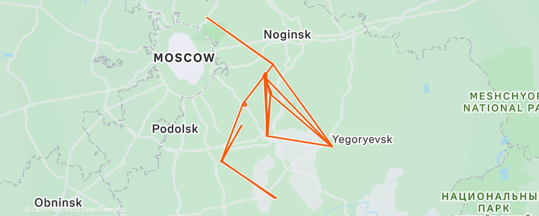 Map of the activity, Дневной хайкинг