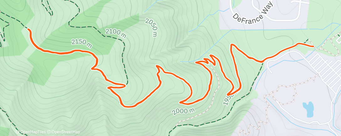 Map of the activity, Lunch Trail Run