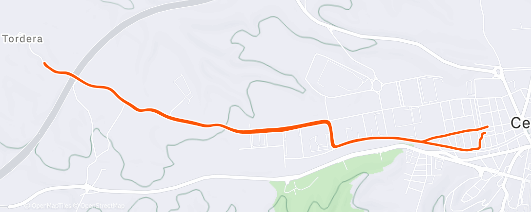 Map of the activity, Carrera a la hora del almuerzo