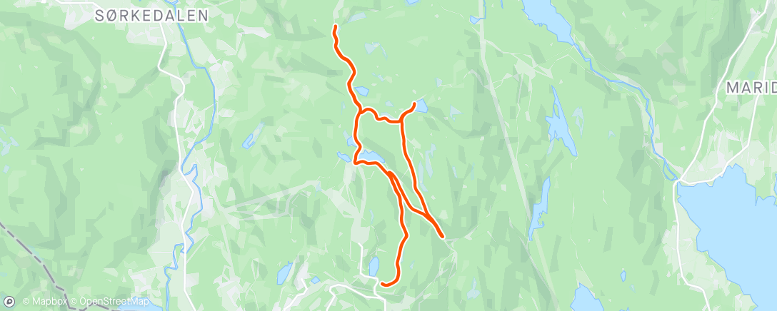 Map of the activity, Vårskitur med Martine og Geir ☀️