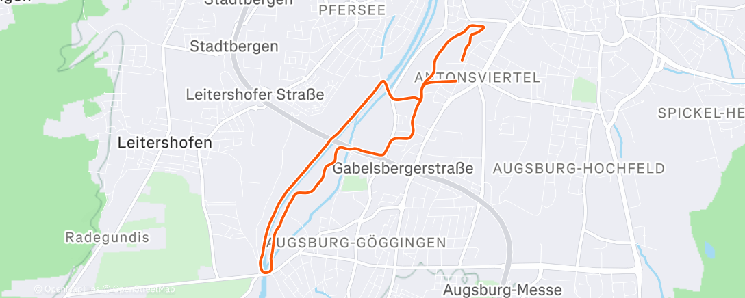 Map of the activity, Lunch Run